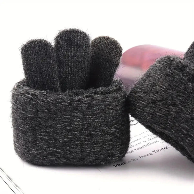 Unisex Alpaca Gloves Men's Warm Gloves For Winter Touch Screen Plus Velvet Thickened Cold-Proof And Warm Wool Knitted Gloves Compatible, Ideal For Winter, Office, Travel, Cycling
