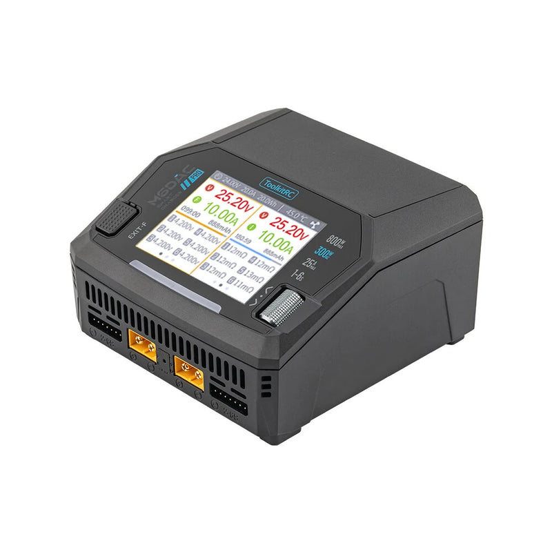 ToolkitRC M6DAC PRO M6DAC V2 18A AC200-300W DC800W Charger IPS 2.8" LCD 320240p for 1-6S LiPo LiHV LiFe Lilon LTO 1-16S NiMH 1-10S Pb Battery