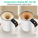 IPRee Intelligent Magnetic Auto-Stirring Cup with LED Display Temperature 380ml Rechargeable Portable Mixing Coffee Mug For Home & Office Use