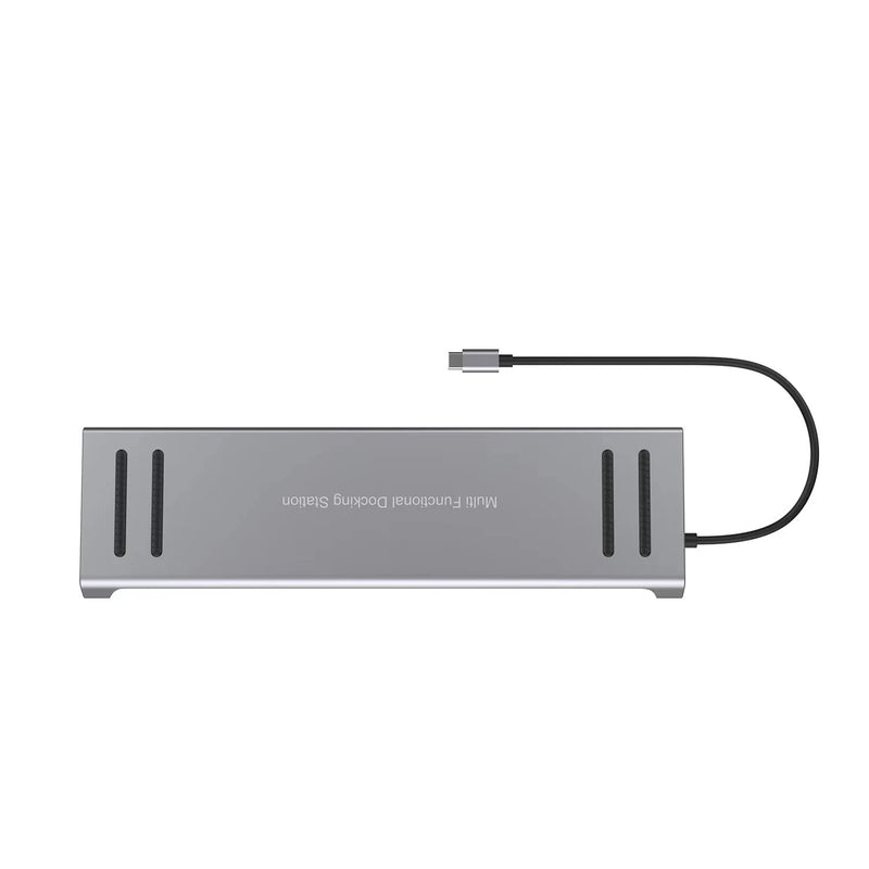 13 in 1 USB C Docking Station Network Hub with VGA PD 3.0 USB-C RJ45 10/100Mbps Laptop Stand for MacBook iPad Surface pro