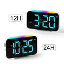 RGB Clock Simple Colored Light Electronic Clock Atmosphere Light Electronic Clock Multi-Function Alarm Clock Dual Display of Time and Week