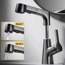 2 Water Mode Kitchen Faucet Pull Out Faucet Liftable Pull Out Sprayer for Bathroom Kitchen Sink Anti-splash Hot & Cold Dual Control