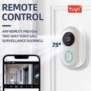 Tuya Smart Video Doorbell Wireless WiFi Two-Way Video Talk Voice Change Intercom Infrared Night Vision IP65 Waterproof 800mAh Battery Smart Life APP Wireless Visual Doorbell