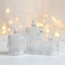 24pcs LED Crystal Candle Lights Candles Lit Flameless Candles Pillars Flickering Candles Night Lit Homecoming Party Ramadan Wedding Christmas Decoration
