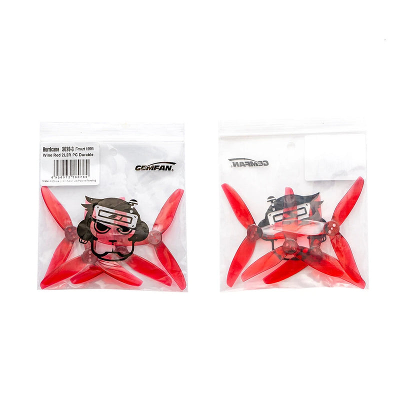 6 Pairs / 12 Pairs Gemfan Hurricane 3020 3 Inch 1.5mm Shaft 3-blade PC FPV Propeller for RC Drone FPV Racing Multirotor