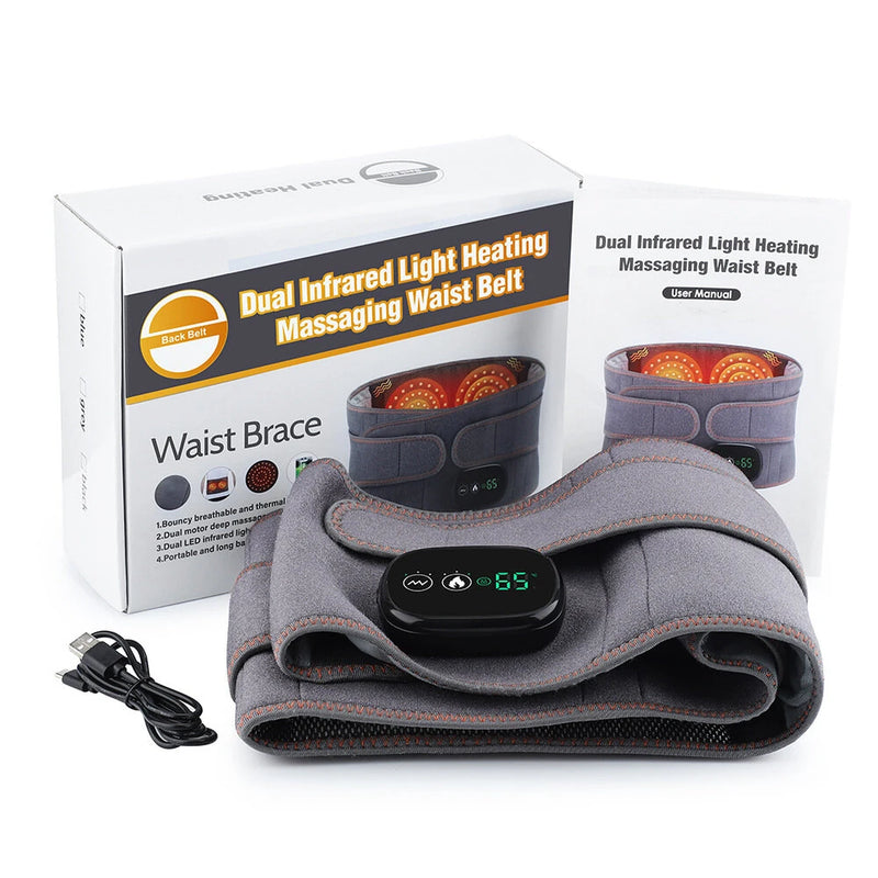 5000mAh Hot Red Light Heating Massage Pads Intelligent 3  Temperature Adjustable Levels Electric Heating Waist Protection Hot Compress Waist Massager