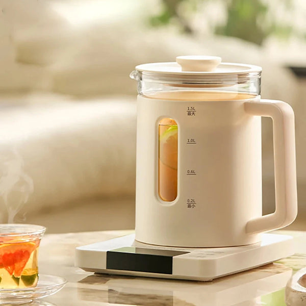 Zemkon 800W Electric Tea Kettle Health Pot Multifunctional Constant Temperature Pot Household Kettle Thickened Glass Automatic Teapot