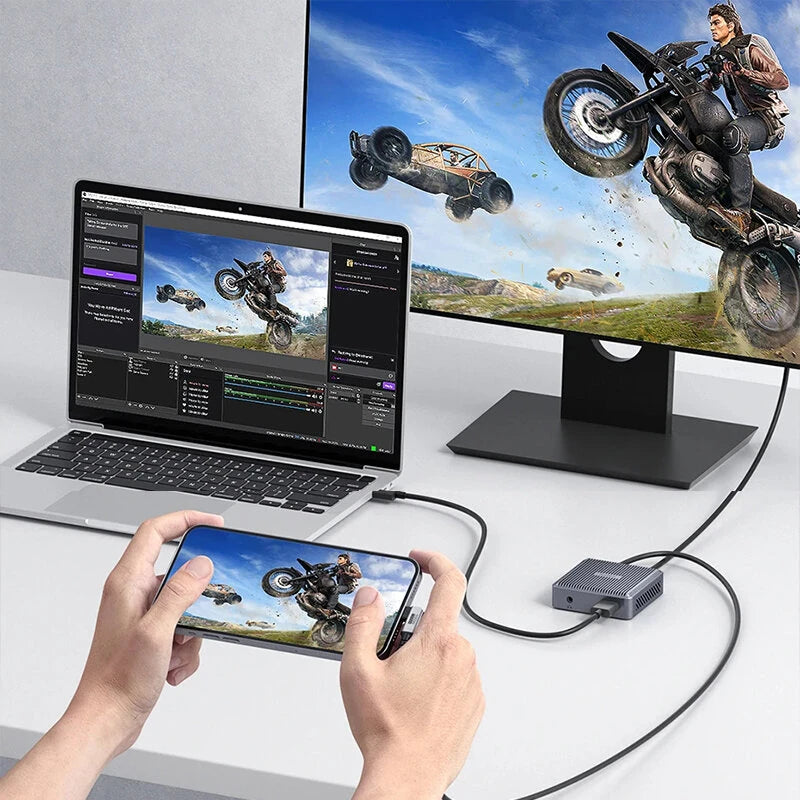 Hagibis THB03 4K HD-Compatible Video Capture Card Loop Out for Game Recording Live Streaming 1080P Grabber MS2131 Chip for PS4/5 Switch