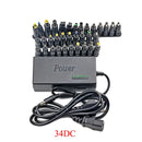 Universal Power Adapter Charger 96W 12V-24V 4A with EU/US Plug and Multiple Pins Adjustable Voltage Portable Laptop Charger