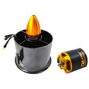 QX-Motor 70mm 6 Blade EDF Ducted Fan Unit With QF2822 3000KV 4S Brushless  Motor for RC Airplane Jet