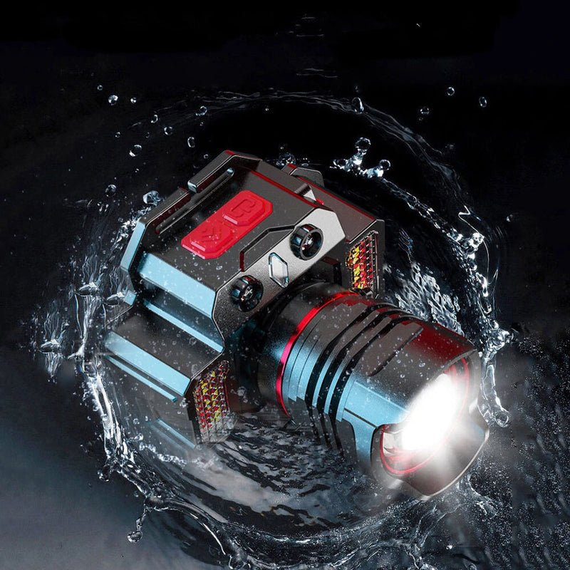 XMUND Portable Sensor Headlamp USB Rechargeable Zoom Fishing Torch Outdoor Super Bright Waterproof Headlamp Camping Lamp XD-HL1