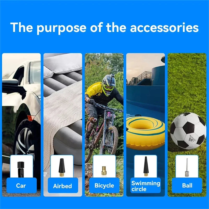 XANES 150PSI Portable Mini Smart Electric Inflator Pump 2000*2 mAh Digital Display USB Charging LED Light Multifunctional Tire Inflation Pump for Car Motorbike Bicycle Balls