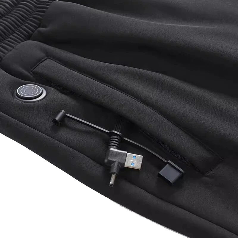 TENGOO HP-12 Heated Pants 12 Heating Zone 3 Temperature Adjustment Casual Pants Thickening Winter Warm Electric Heating Trouser for Men Women