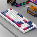 XUNFOX K95 96 Keys Gasket Structure Mechanical Gaming Keyboard with Volume Knob Tri-mode Hot Swappable RGB Light Rechargeable 2.4G/BT/Wired Gaming Keyboard