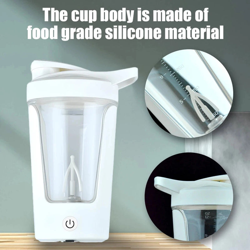IPRee 450ml Automatic Stirring Coffee Cup Portable Electric Mixing Coffee Mug Rechargeable Coffee Soy Milk Mixer for Travel