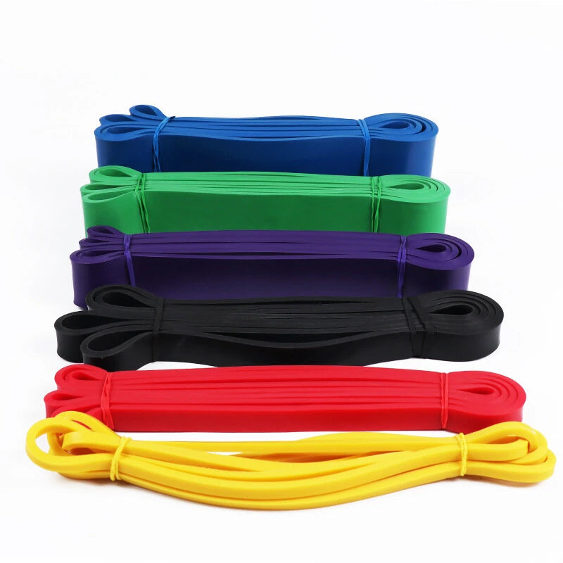 KALOAD 1PCS 15-35lbs Resistance Band Heavy Duty Latex Elastic Band Strength Exercise Auxiliary Pilates Gym Fitness Equipment Strengthening Train