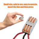 5 Pcs Mini Quick Wire Cable Connectors Universal Compact Conductor Splice Cable Push-in Terminal Block SPL1-4 Efficient Wiring Solution Reusable for Soft and Hard Wires