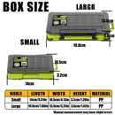 SAMOLLA 12/14 Compartments Double Sided Fishing Tackle Box Y-slot Fishing Gear Organizer Fishing Tool Storage Case