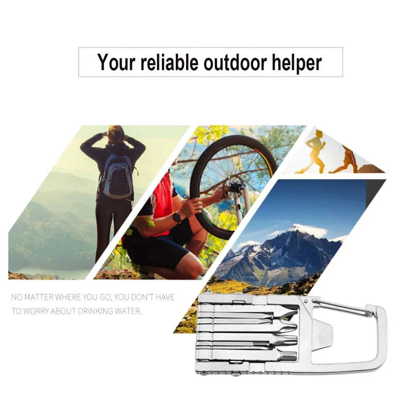 IPRee 13 in 1 Folding Multi-function Tool Stainless Steel Portable Bottle Opener Folding Screwdriver Outdoor Bicycle Repair Tool