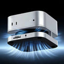 YICOSUN 10-in-1 USB-C Hub Docking Station for MacMini M4 Support 4K60Hz M.2 NVMe/SATA SSD USB3.2 10Gbps 3.5MM SD&TF Aluminum Alloy USB Hub