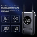 150PSI Wireless Bike Air Pump 70W Power Output 4000mAh Battery Digital Display LED Flashlight Auto-Off Smart Portable Fast Inflation Tire Pump for Bicycle Car Basketball