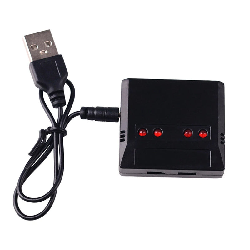 3.7v One To Four Small White Head Charger Toy Battery Quadcopter With Overcharge Protection Drone Accessories