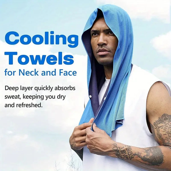 KALOAD 1 Pack Breathable Cooling Towels for Men Women UV Protection Quick-Dry Absorbent Sports Headscarf for Gym Running Golf Cycling Camping