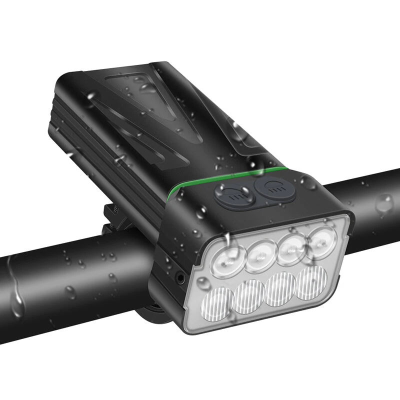 BIKIGHT 8 LED Bike Headlight 900Lm Brightness Dual Distance Beams 4000mAh Battery USB Rechargeable IPX6 Waterproof Rotatable Flashlight for Cycling Camping Fishing
