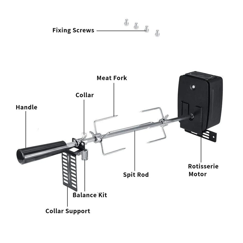 Stainless Steel Electric Barbecue Grill Barbecue Supplies Household BBQ Grill Barbecue Tool Set Automatic Barbecue Stick Outdoor Camping BBQ Barbecue Rack Kit