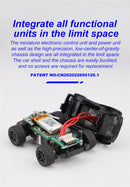 Turbo Racing C82 RTR 1/76 2.4G Mini RC Car Police Off-Road Truck LED Lights Full Proportional Vehicles Model Kids Children Toys