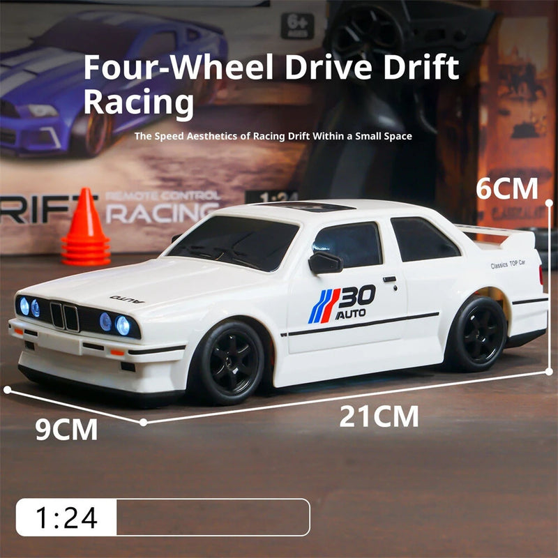 668 669 RTR 1/24 2.4G 4WD Drift RC Car Mini Racing LED Light Desktop Remote Control High-Speed Motor On-Road Vehicle Model Boys Gifts Toys