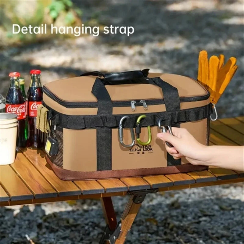 IPRee Camping Storage Bag Tableware Storage Bag Camping Cooking Utensil Organizer Cookware Utensils Kit Bag for Camping Picnic Bag