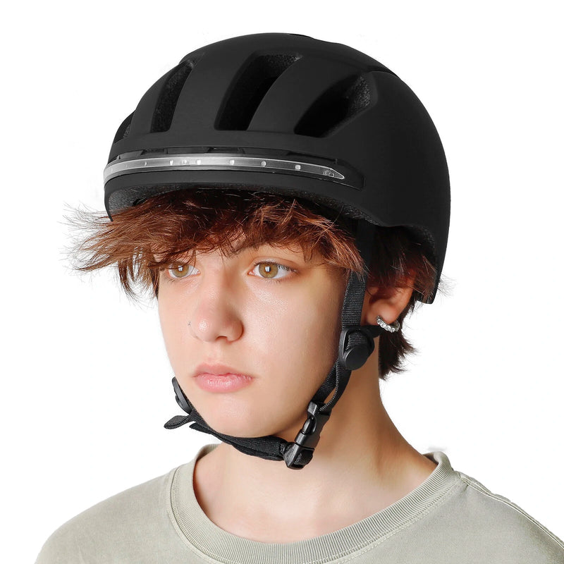 Smart Bicycle Helmet With LED Turn Signal Lights For Men Female Safety Night Electric Car Scooter Bike Riding Helmet Parts