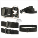 TUSHI 120cm Length Luxury Metal Tactical Belts Automatic Buckle Nylon Quick Dry Sports Belts For Outdoors Hiking Cycling