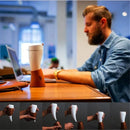 IPRee 230ML Creative Goat Horns Coffee Mug Vacuum Cup Thermos Flask Tea Cups Travel Couple Water Bottle with Rope Cold Cup Tumbler