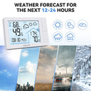 BALDR Weather Station Digital Thermometer Hygrometer Clock Small Weather Station Electronic Thermometer And Hygrometer With Temperature Humidity Time And Week Function