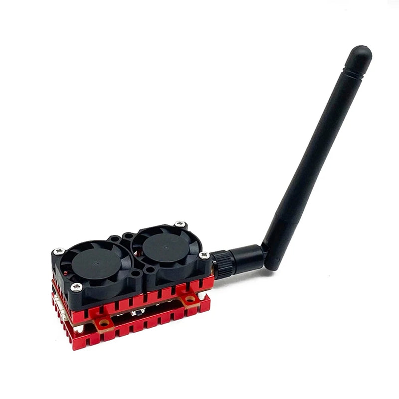 SLONWAKE 5.8G 48CH 5W FPV Transmitter 200mW 500mW 1200mW 5000mW VTX Dual Cooling Fan Built-in Microphone for RC Drone Airplane Long Rang