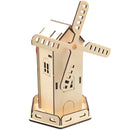 Solar Power Windmill Wooden DIY Model Kits Educational Scientific Experiments Early Education Toys Assembled Small House for Children