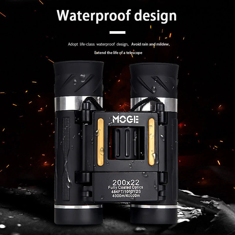 Moge 200X22 Upgraded Zoom HD Telescope Camping Hunting Outdoor Travel Pocket Mini Powerful Binoculars