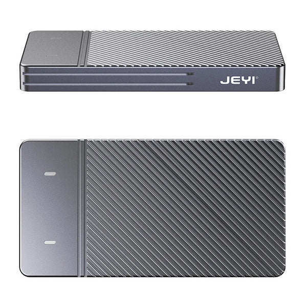 JEYI i9 Dual Bay M.2 NVMe Sata SSD Enclosure USB3.2 Gen 2 10Gbps Aluminum Case for M.2 PCIe 2280/60/42/30 SSD Support UASP Trim