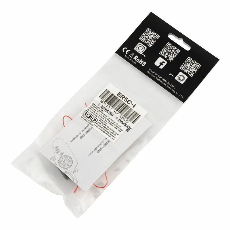 Radiomaster ER5C-i 2.4GHz 5CH ExpressLRS ELRS PWM Receiver Built-in High-Sensitivity Ceramic Antenna for MT12 Radio Transmitter