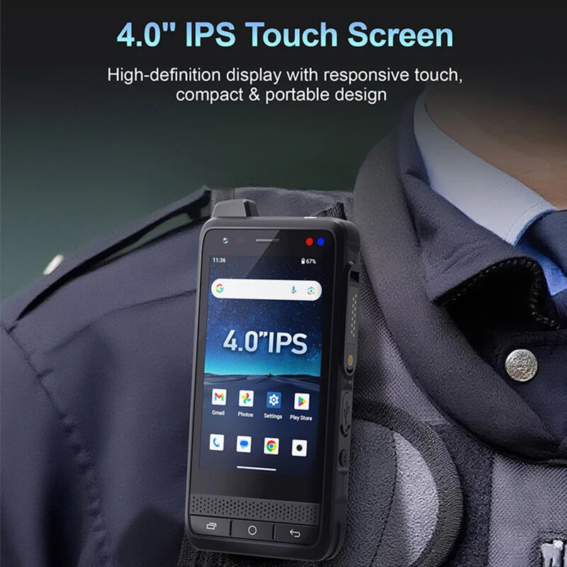 UNIWA F400 Zello POC Walkie Talkie Global 4G Rugged PDA Android 15.0 4-Inch 4GB+64GB 2.5W Loudspeaker 4350mAh PoC SOS Button NFC Two-way Radio