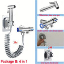 Handheld Bidet Sprayer Set 304 Stainless Steel Sprayer Shower Toilet Bidet Faucet Nozzle Self Cleaning