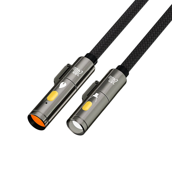 BlitzWolf BW-HDC9 4-in-1 240W Fast Charging Outdoor Lighting Cigarete Lighter 1.2M 2M Nylon Braid 480Mbps Data Cable