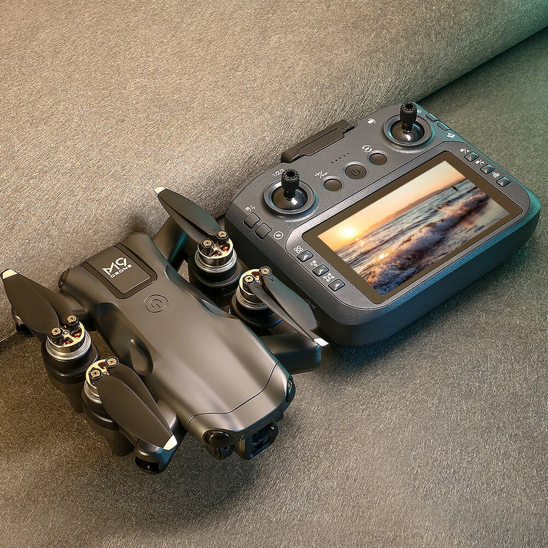 WLRC M9 WiFi FPV with 12.5cm LCD Screen Controller HD Dual Camera Servo Gimbal Optical Flow Positioning Brushless Foldable RC Drone Quadcopter RTF