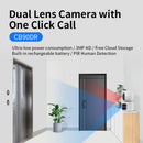 Vstarcam CB90DR 3MP HD Dual Lens Wireless Security Camera WIFI Color Night Vision PIR Human Detection Two Way Audio 5000mAh Battery Cloud Storage APP Remote Monitoring Home Cameras