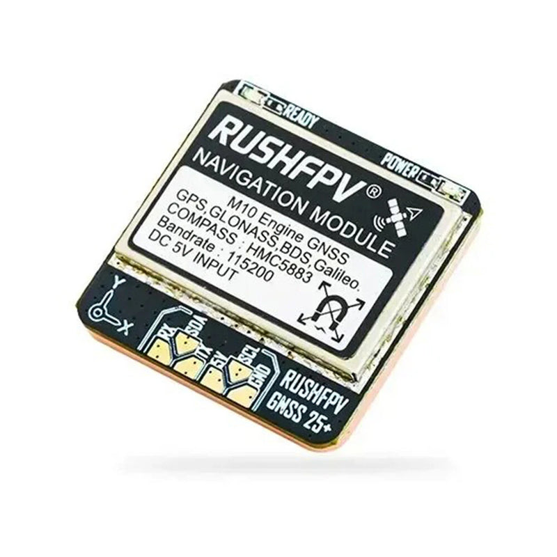 RUSHFPV GNSS PRO UBX NMEA M10 Dual Protocol GPS Module Built-in Ceramic Antenna 5883 Compass for RC Airplane Car FPV Racing Drone