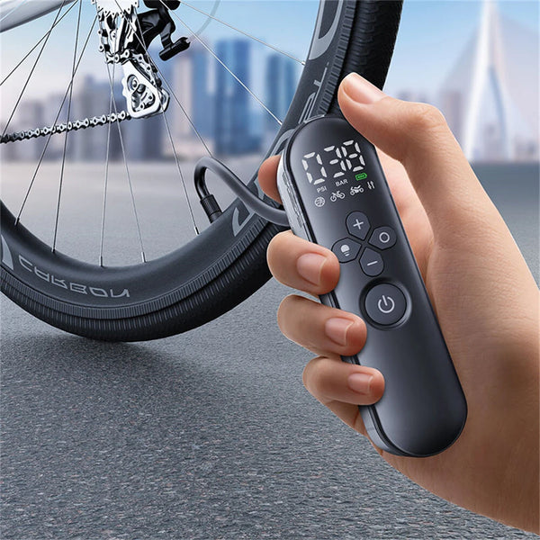 NEWO T05 120PSI Mini Electric Bike Air Pump with LED Night Light Tire Pressure Display Type-C Charging Inflator for MTB Motorcycle