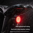 OFFBONDAGE ATS-Q6 Smart Auto Brake Sensing Bicycle Taillight 13 Light Modes Type-C Rechargeable Waterproof Bike Rear Light for MTB Road Night Riding Safety
