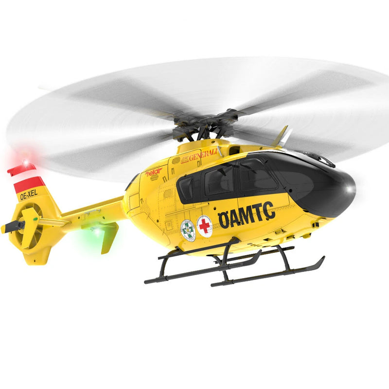 YXZNRC F06 2.4G 6CH 1:36 EC135 Scale Yellow Fuselage Flybarless RC Helicopter RTF
